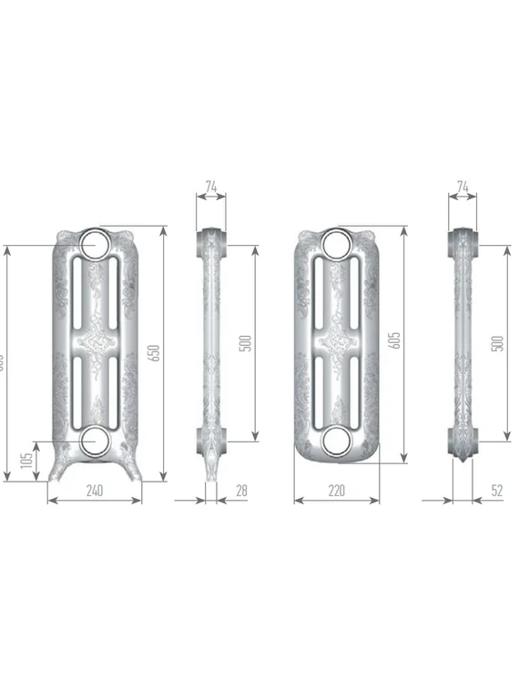Exemet Mirabella 500 - чугунный дизайн радиатор
