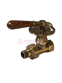 Вентиль прямой с деревянной ручкой Retrostyle 1/2"