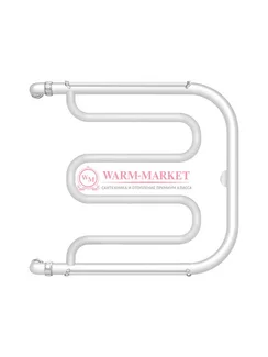 Фокстрот - водяной полотенцесушитель, боковое подключение, белый