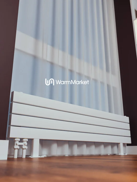 Bareng Temper ZN 800 - напольный трубчатый радиатор шириной 800 мм, нижнее левое подключение