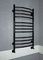 Victoria Black - черный полотенцесушитель выполненный в форме классической лесенки с перекладинами в виде трапеции.