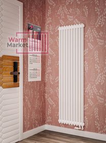 Вертикальный трубчатый радиатор Solira 2150 N12 боковое подключение, белый (RAL 9016)