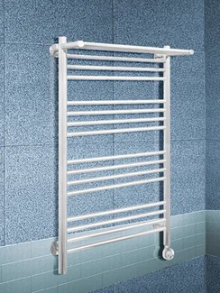 Bogema White EP - белый электрический полотенцесушитель с греющей полкой