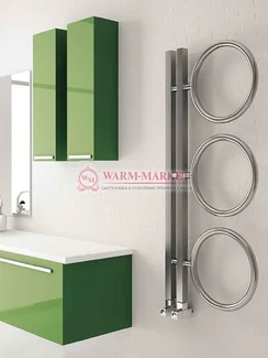 Дизайнерский полотенцесушитель из матовой полированной нержавеющей стали Castor Carisa