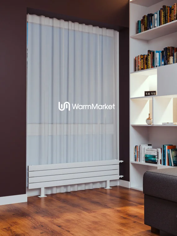 Bareng Temper ZN 1750 - напольный трубчатый радиатор шириной 1750 мм, боковое подключение