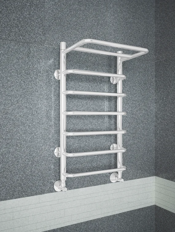 Polka - белый  полотенцесушитель с греющей полкой.