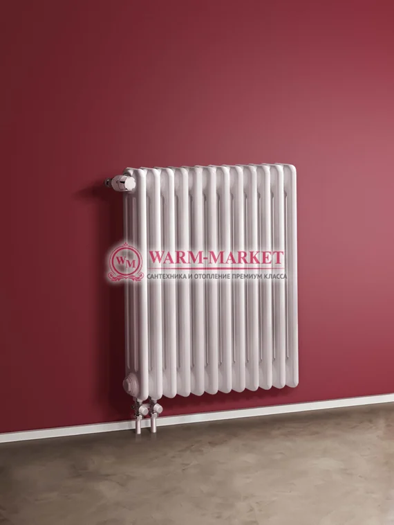 Трубчатый радиатор Dia Norm 3057-10 секций, трехтрубный с нижним правым/левым подключением с вентилем.