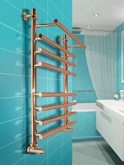 Sofia A Bronze - бронзовый полотенцесушитель с выдвинутыми вперед верхними перекладинами