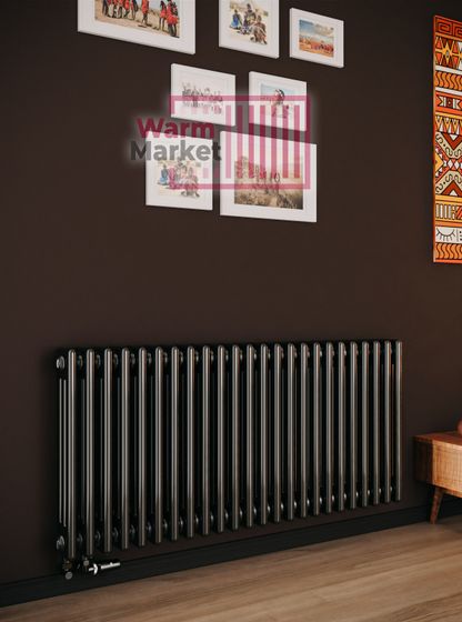 Трубчатый радиатор Solira 3057 N69 нижнее подключение, серебристо-серый (RAL 9007)