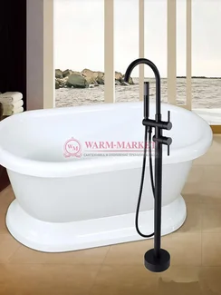 Смеситель для ванны отдельностоящий Warmer Black Line 1180200-300