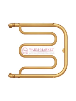 Фокстрот - водяной полотенцесушитель, боковое подключение, цвет бронза