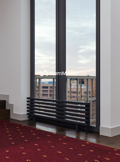 Bareng Select ZN 900 - напольный трубчатый радиатор шириной 900 мм, нижнее разнесенное подключение