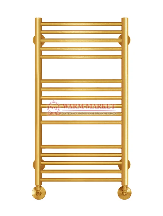Аврора П16-2- водяной полотенцесушитель, нижнее подключение, цвет золото
