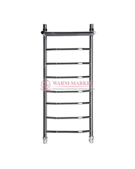 Galant 6 (трапеция) - водяной полотенцесушитель с полкой из нержавеющей стали