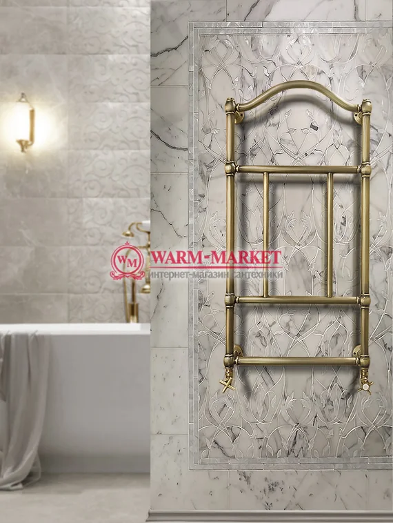 Brandoni Exclusive - полотенцесушитель в стиле ретро с аркой купить