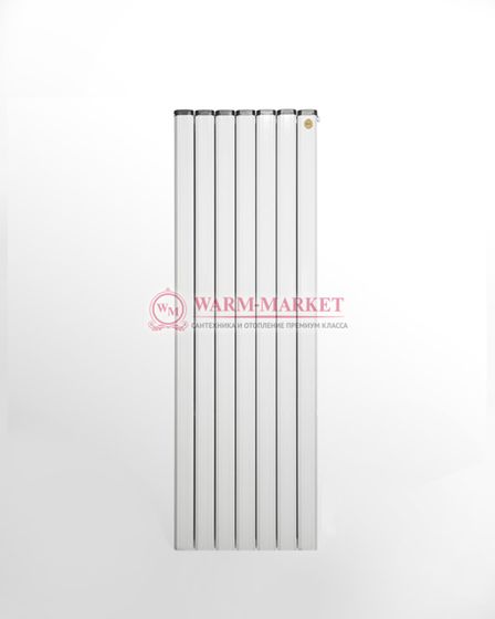 Вертикальный дизайн радиатор Anit Vertical 1500 анодированный алюминий цвет белый