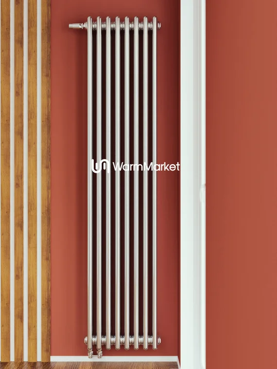 Axxinot Sentir Chrome 3180 - вертикальный трубчатый радиатор, нижнее подключение с термовентилем N69 твв