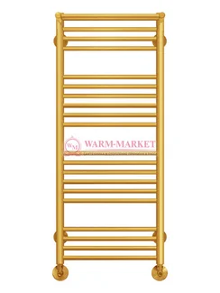 Аврора П20-2 - водяной полотенцесушитель с полкой, нижнее подключение, цвет золото
