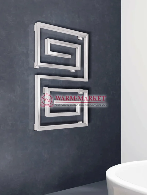 Garmonia l - дизайнерский водяной полотенцесушитель из квадратного профиля