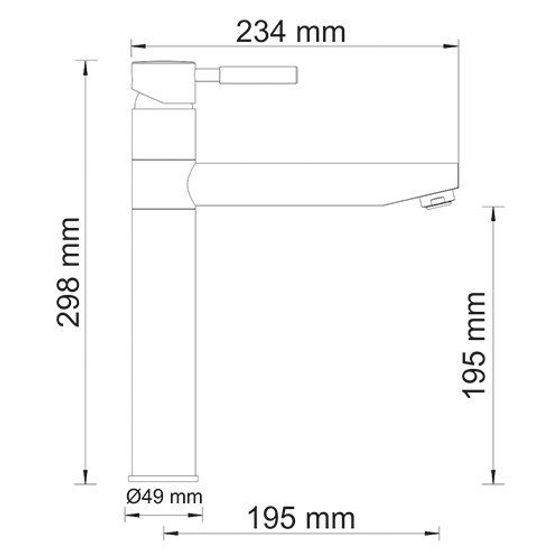 Смеситель для кухни черный Main 4107-Bl