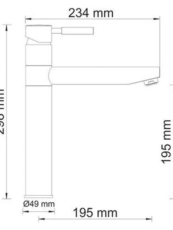 Смеситель для кухни черный Main 4107-Bl