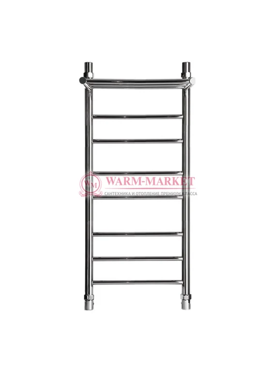 Galant 4 (прямой) - водяной полотенцесушитель с полкой из нержавеющей стали