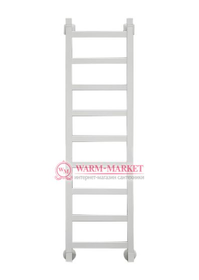 Quadro 1 1200х330 - узкий водяной полотенцесушитель из нержавеющей стали 330 мм. шириной белого цвета