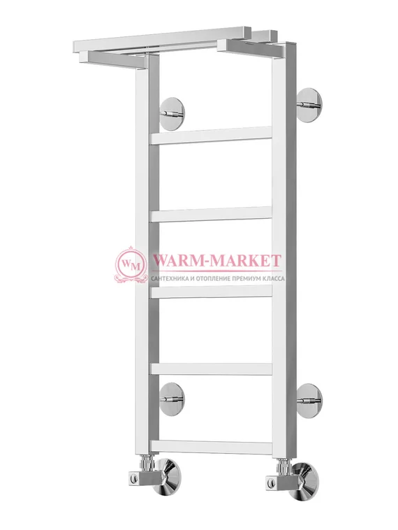 Контур П6-1 - электрический полотенцесушитель с полкой, черный