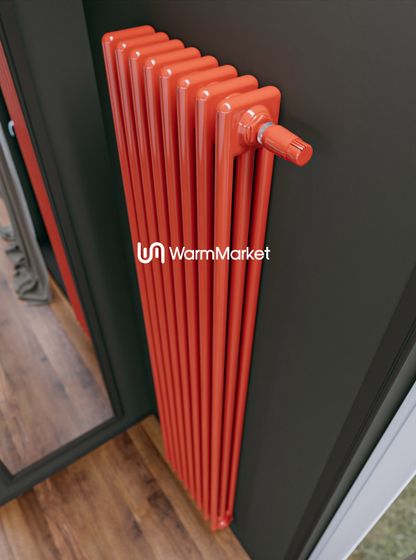 Bareng Softy 3200 - трехтрубный трубчатый радиатор высотой 2000 мм, нижнее подключение с термостатикой