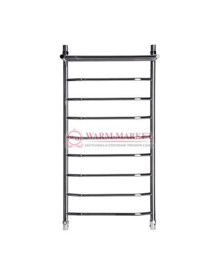 Galant 6 (трапеция) - водяной полотенцесушитель с полкой из нержавеющей стали