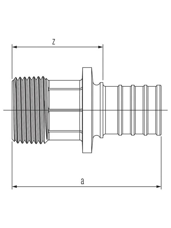 Переходник с наружной резьбой REHAU 20-R 3/4 -L15