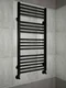 Sicilia E- черный электрический полотенцесушитель с квадратными вертикалями.