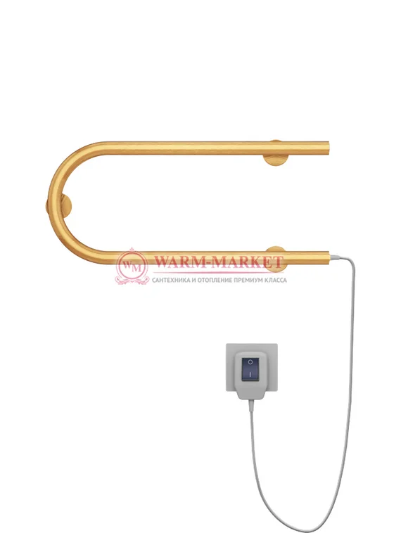 П-образный электрический полотенцесушитель, цвет бронза
