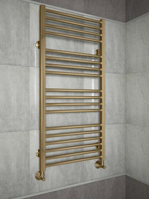 Sicilia E- бронзовый полотенцесушитель с квадратными вертикалями.