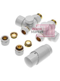 Delta DUO узел универсальный с термоголовкой М30х1,5 RAL 9016 Белый