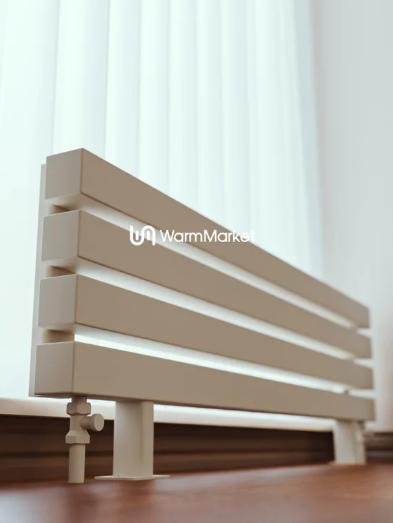 Bareng Livian ZN 1750 - напольный трубчатый радиатор шириной 1750 мм, нижнее разнесенное подключение