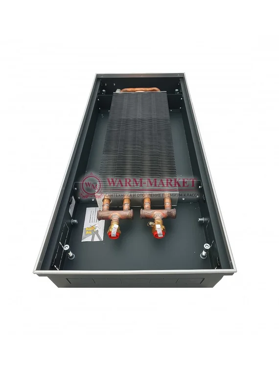 Внутрипольный конвектор Techno Vent KVZV, высота 85 мм., ширина 350 мм., без решетки