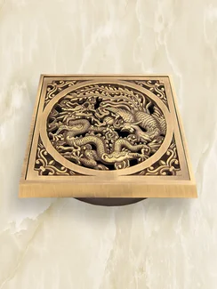 Бронзовая решетка Flowers 100х100 мм.