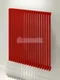 Paralleli v 1 1750 шаг 25 вертикальный трубчатый радиатор из прямоугольного профиля красного цвета