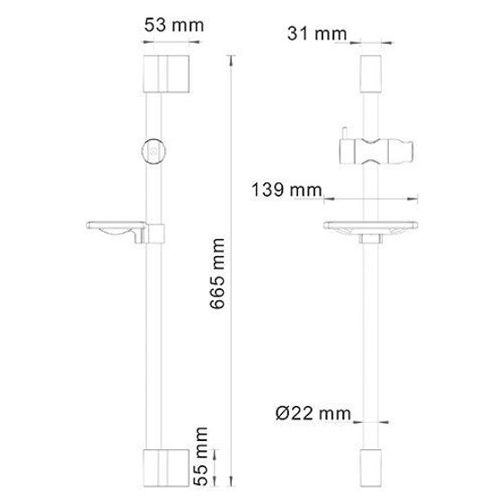Душевой комплект черный A063-Bl
