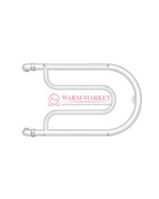 Фокстрот 2 - водяной полотенцесушитель, боковое подключение, белый