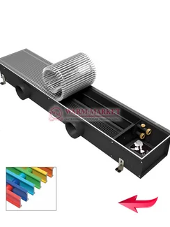 Конвектор внутрипольный Varmann Ntherm Air без вентилятора c алюминиевой решеткой цвета Ral