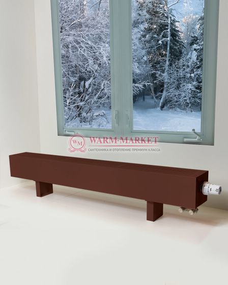 Напольный конвектор KZTO Radiator Элегант мини 80х130  ral 8011