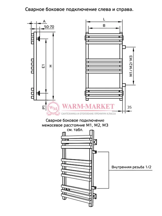 Полотенцесушитель ArtofSpace Cube
