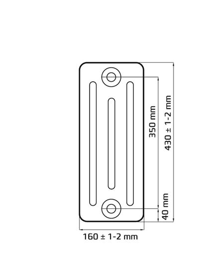 Toulon 350/160 - чугунный дизайн радиатор