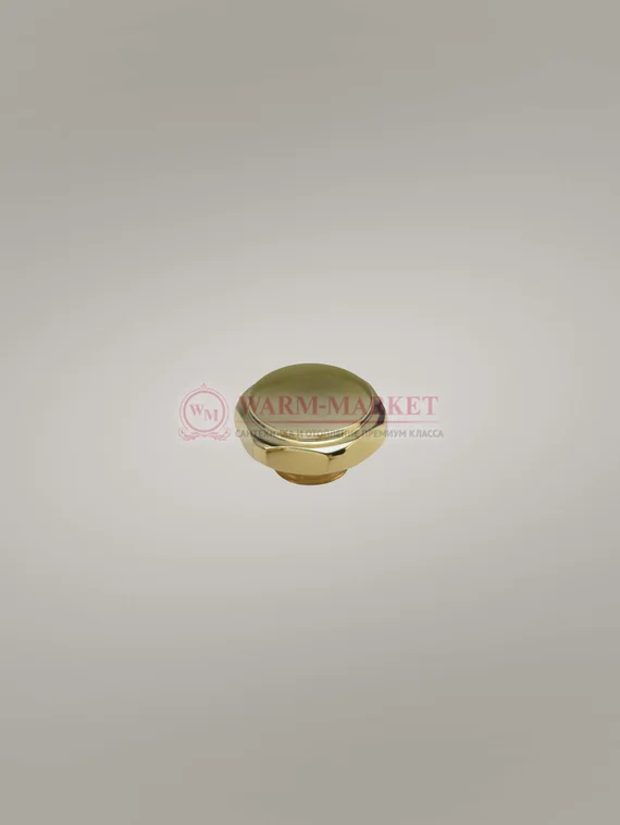 Заглушка "ретро" для подключения чугунного радиатора 1/2", золото