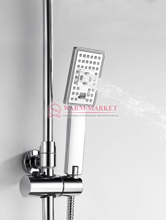 Душевой комплект со смесителем черный A17702-Bl