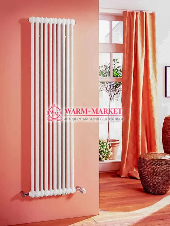 Вертикальный трубчатый радиатор Dia Norm 2180 двухтрубный, боковое подключение