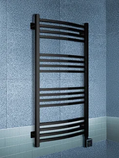 Arkus Black E - черный электрический полотенцесушитель с квадратным профилем