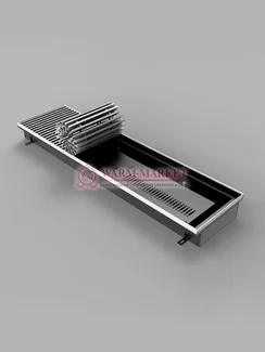 Внутрипольный электрический конвектор Vitron ВКВЭ.90.260 с вентилятором высотой 90 мм (без решетки)